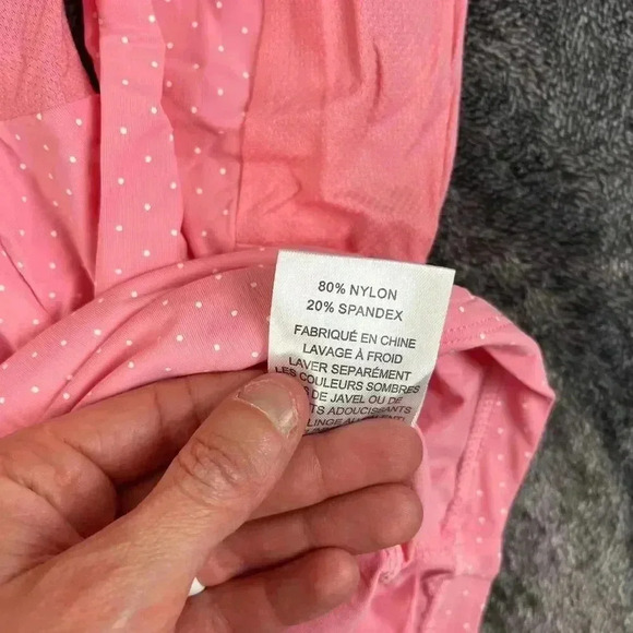 Footjoy Women's 1/4 Button Up Pullover Long Sleeve Polka Dot Pink Golf M/L - Picture 4 of 11